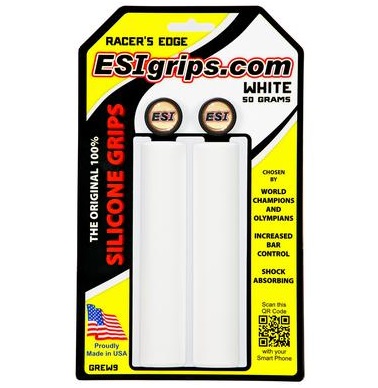 MTB gripy ESI Racer Edge biele