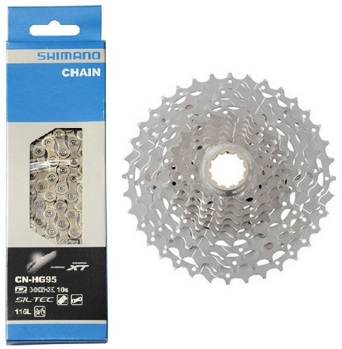 Set Shimano Deore XT CS-M771-10sp + reťaz CN-HG95