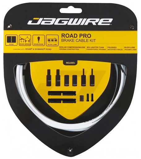 Lanka + bowdeny brzdové Jagwire Road Pro Brake biele
