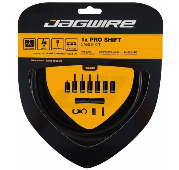 Lanka + bowdeny radiace Jagwire 1x Pro Shift čierne