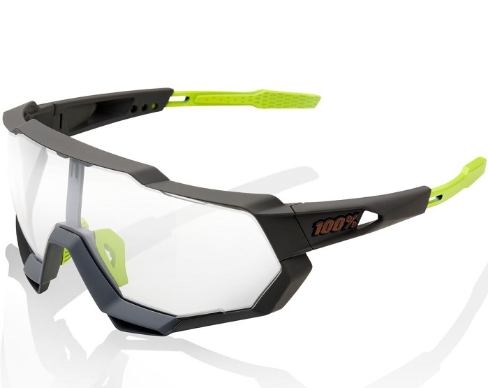 100% SpeedTrap Soft Tact Cool Grey/Photochromic Mirror