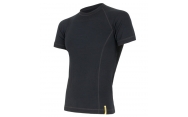 Tričko Sensor Merino Wool DF krátke pánske čierne