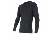 Tričko Sensor Merino Wool Active dlhé pánske čierne