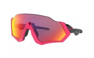 Oakley Flight Jacket Polished Black Neon Pink/Prizm Road